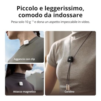 DJI Trasmettitore Mic Mini (Nero infinity),microfoni wireless, leggerissimo, audio di alta qualità, OsmoAudio, cancellazione del rumore, microfono senza fili per fotocamere/iPhone/Android, vlog DJI Trasmettitore Mic Mini (Nero infinity),microfoni wireless, leggerissimo, audio di alta qualità, OsmoAudio, cancellazione del rumore, microfono senza fili per fotocamere/iPhone/Android, vlog