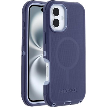 OtterBox Cover Defender Series MagSafe per iPhone 16 Plus, custodia protettiva antiurto, a prova di caduta, protezione estrema, testata 7x norme MIL-STD 810G, Viola - iPhone 16 Plus Viola