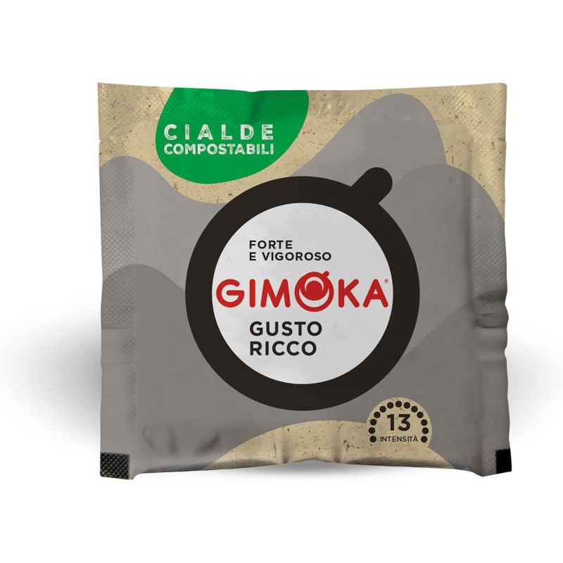 Gimoka - Compatibile Per Easy Serving Espresso - Cialde Ese 44-50 Cialde - Gusto RICCO - Intensità 13 - In Carta Compostabile (Confezione da 2) - 50 unità (Confezione da 2) Gimoka - Compatibile Per Easy Serving Espresso - Cialde Ese 44-50 Cialde - Gusto RICCO - Intensità 13 - In Carta Compostabile (Confezione da 2) - 50 unità (Confezione da 2)