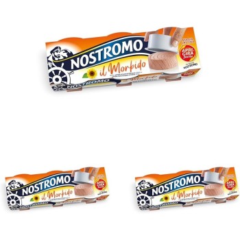 Nostromo - Tonno Apri Gira Facile il Morbido, 3 lattine da 65gr. All'olio di semi di girasole e olio extra vergine di oliva. Facile da servire, pronto da gustare. (Confezione da 3) - 65 g (Confezione da 9)