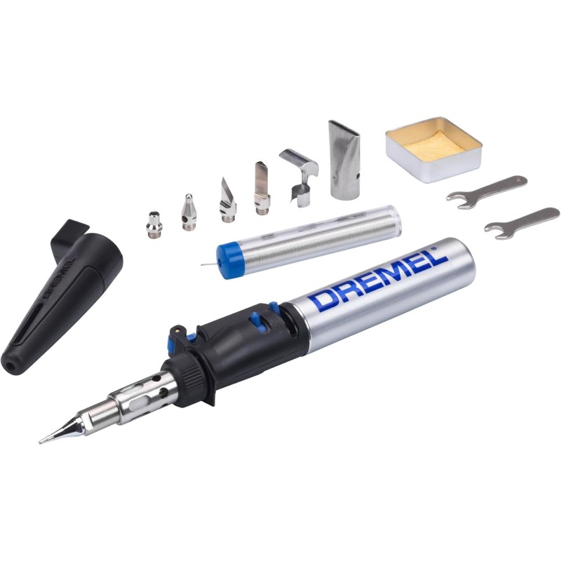 Dremel Saldatore senza fili Dremel Versatip 2000 - Kit di saldatura a gas butano con 7 punte intercambiabili per saldatura, bruciatura del legno, pirografia, creazione di gioielli, arte e artigianato Dremel Saldatore senza fili Dremel Versatip 2000 - Kit di saldatura a gas butano con 7 punte intercambiabili per saldatura, bruciatura del legno, pirografia, creazione di gioielli, arte e artigianato