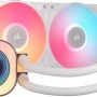 CORSAIR iCUE LINK TITAN 240 RX LCD Raffreddatore CPU a Liquido – Motore di Raffreddamento FlowDrive – Intel LGA 1851/1700, AMD AM5/AM4 – 2x RX120 Ventole RGB – iCUE LINK System Hub Incluso – Bianco - 240mm AIO Bianco