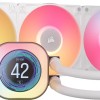 CORSAIR iCUE LINK TITAN 360 RX LCD Raffreddatore CPU a Liquido – Motore di Raffreddamento FlowDrive – Intel LGA 1851/1700, AMD AM5/AM4 – 3x RX120 Ventole RGB – iCUE LINK System Hub Incluso – Bianco - 360mm AIO Bianco