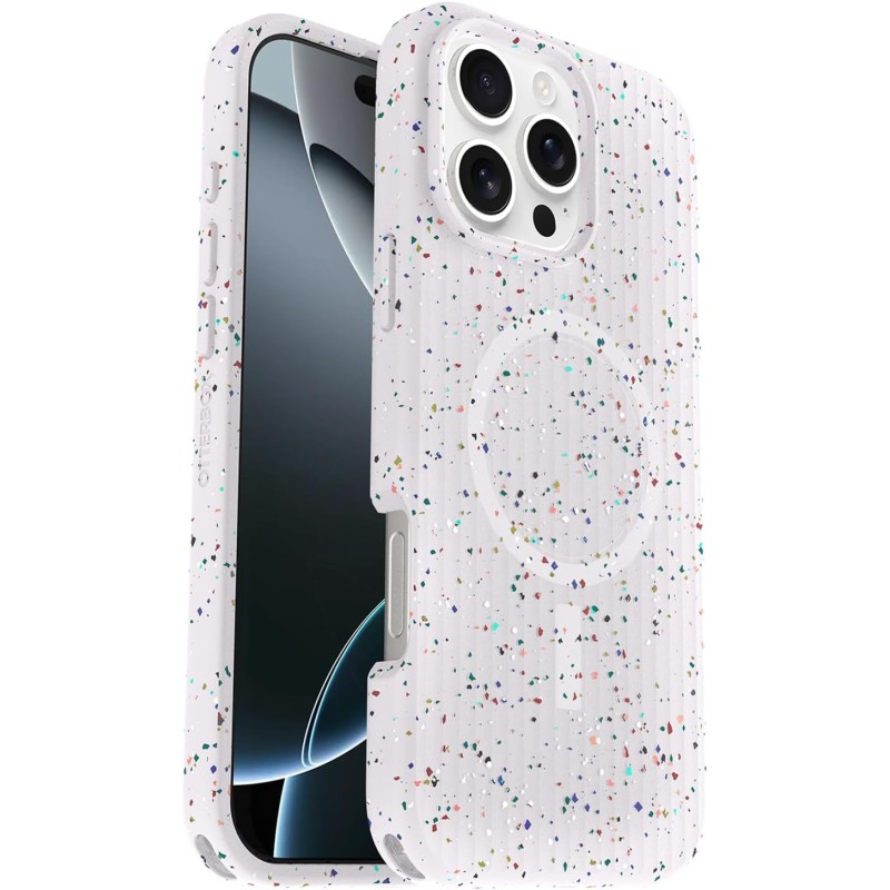 OtterBox Cover per iPhone 16 Pro Max Symmetry Series Core MagSafe, resistente a shock e cadute, ultra sottile, protettiva, Testata 3x vs norme MIL-STD 810G, Bianco - iPhone 16 Pro Max Bianco