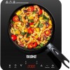YASHE Piastra a induzione portatile singola 2000W, 10 livelli di potenza e temperatura, timer integrato, blocco di sicurezza, facile da pulire - 1 Fuochi Induzione
