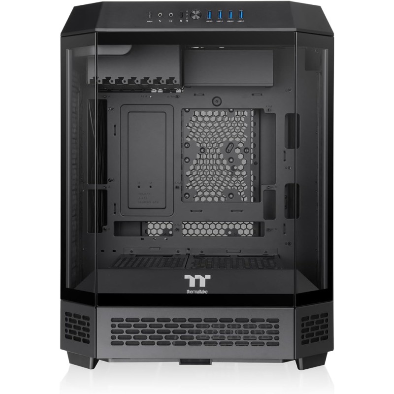 Thermaltake The Tower 600 Mid Tower Chassis | Connettori nascosti | Nero - Nero Thermaltake The Tower 600 Mid Tower Chassis | Connettori nascosti | Nero - Nero