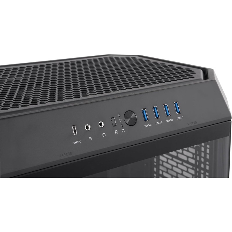 Thermaltake The Tower 600 Mid Tower Chassis | Connettori nascosti | Nero - Nero Thermaltake The Tower 600 Mid Tower Chassis | Connettori nascosti | Nero - Nero
