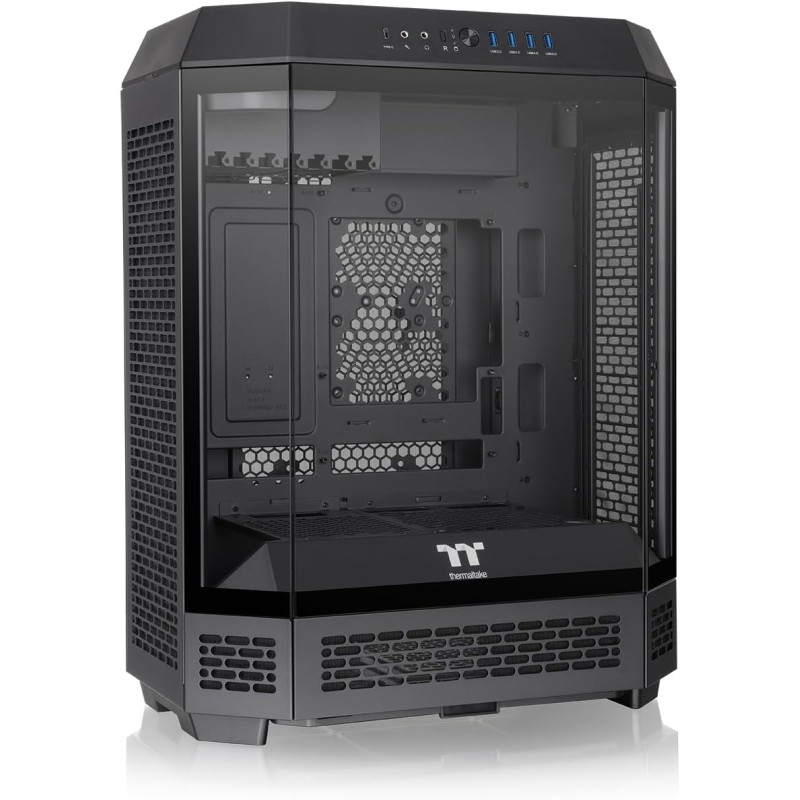 Thermaltake The Tower 600 Mid Tower Chassis | Connettori nascosti | Nero - Nero Thermaltake The Tower 600 Mid Tower Chassis | Connettori nascosti | Nero - Nero