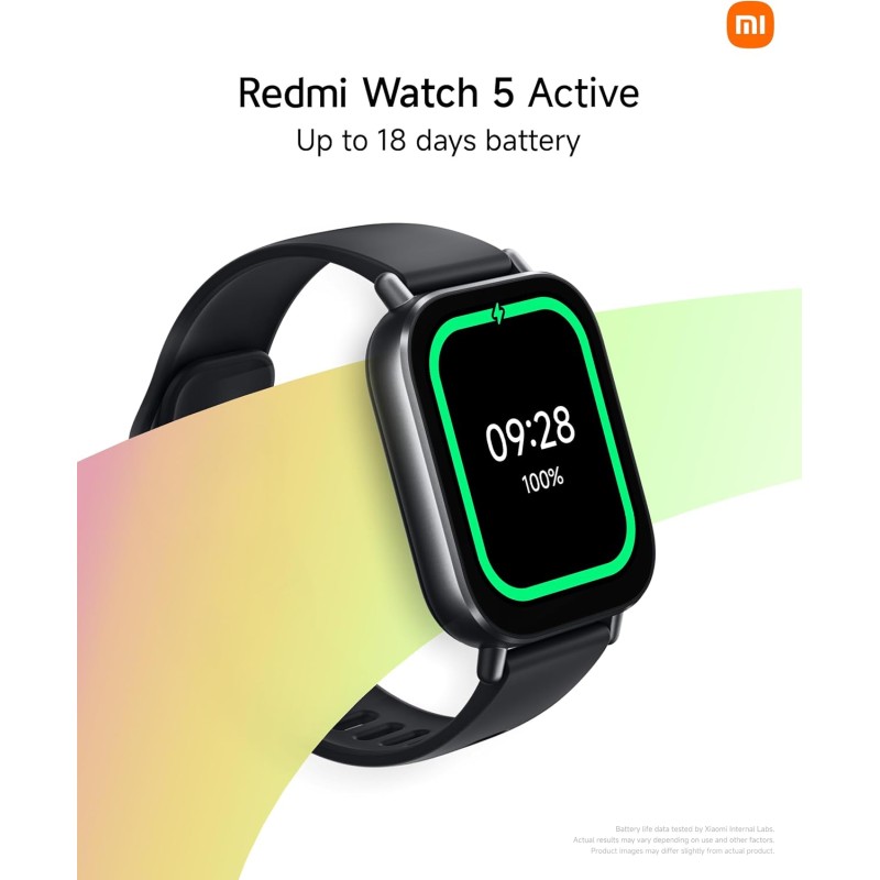 Xiaomi Redmi Watch 5 Active, Smartwatch con display LCD 2", Chiamate Bluetooth, Autonomia 18 giorni, Resistenza Acqua 5ATM, Monitoraggio Frequenza Cardiaca e SpO2, 140+ modalità Fitness - Argento