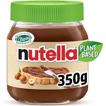 Nutella Plant-Based - Crema Spalmabile alle Nocciole e Cacao, Vegana, Senza Lattosio* e Senza Glutine, Ideale a Colazione per Vegani e Intolleranti al Lattosio, Vasetto da 350 Grammi - 350 gramos