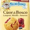 Mulino Bianco Biscotti Frollini Cuor di Bosco, con Lamponi, Mirtilli e Amarene, Colazione Ricca di Gusto, Senza Olio di Palma - 300 g