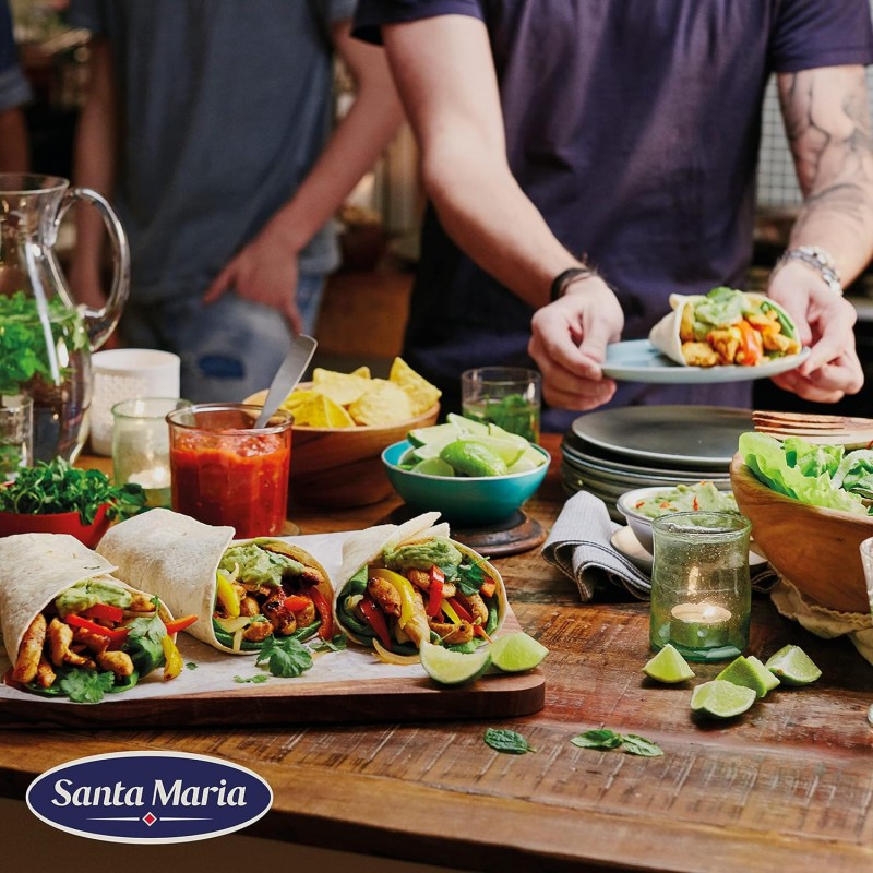 Santa Maria, Maxi Wrap Tortillas Morbide, Pane Basso non Lievitato a Base di Farina di Frumento, 371 g (Confezione da 3)