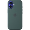 Apple Custodia MagSafe cover in silicone per iPhone 16 - Verde lago - Verde lago Apple Custodia MagSafe cover in silicone per iPhone 16 - Verde lago - Verde lago