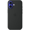 Apple Custodia MagSafe cover in silicone per iPhone 16 - Nero - Nero Apple Custodia MagSafe cover in silicone per iPhone 16 - Nero - Nero