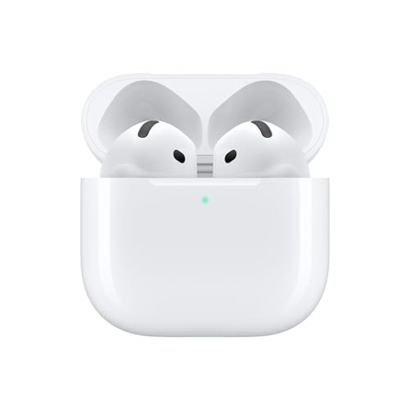 Apple AirPods 4 Auricolari wireless, Auricolari Bluetooth, Audio spaziale personalizzato, Resistenza al sudore e all’acqua, Custodia di ricarica USB-C, Chip H2, Fino a 24 ore di autonomia