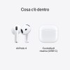 Apple AirPods 4 Auricolari wireless, Auricolari Bluetooth, Audio spaziale personalizzato, Resistenza al sudore e all’acqua, Custodia di ricarica USB-C, Chip H2, Fino a 24 ore di autonomia
