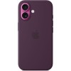 Apple Custodia MagSafe cover in silicone per iPhone 16 - Prugna - Prugna Apple Custodia MagSafe cover in silicone per iPhone 16 - Prugna - Prugna