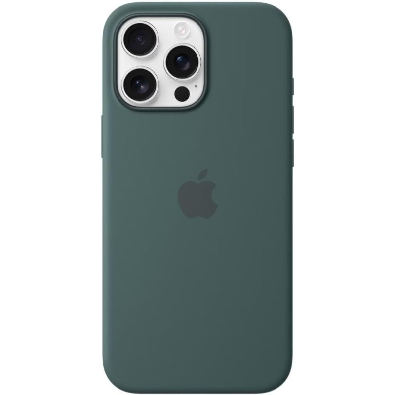 Apple Custodia MagSafe cover in silicone per iPhone 16 Pro Max - Verde lago - Verde lago Apple Custodia MagSafe cover in silicone per iPhone 16 Pro Max - Verde lago - Verde lago