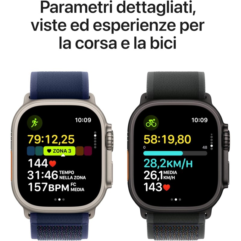 Apple Watch Ultra 2 GPS + Cellular 49 mm Sportwatch con robusta cassa in titanio Nero e Ocean Band Nero. Fitness tracker, GPS di precisione, tanta autonomia, luminoso display Retina - Misura unica - Per polsi da 130-200 mm Nero Apple Watch Ultra 2 GPS + Cellular 49 mm Sportwatch con robusta cassa in titanio Nero e Ocean Band Nero. Fitness tracker, GPS di precisione, tanta autonomia, luminoso display Retina - Misura unica - Per polsi da 130-200 mm Nero