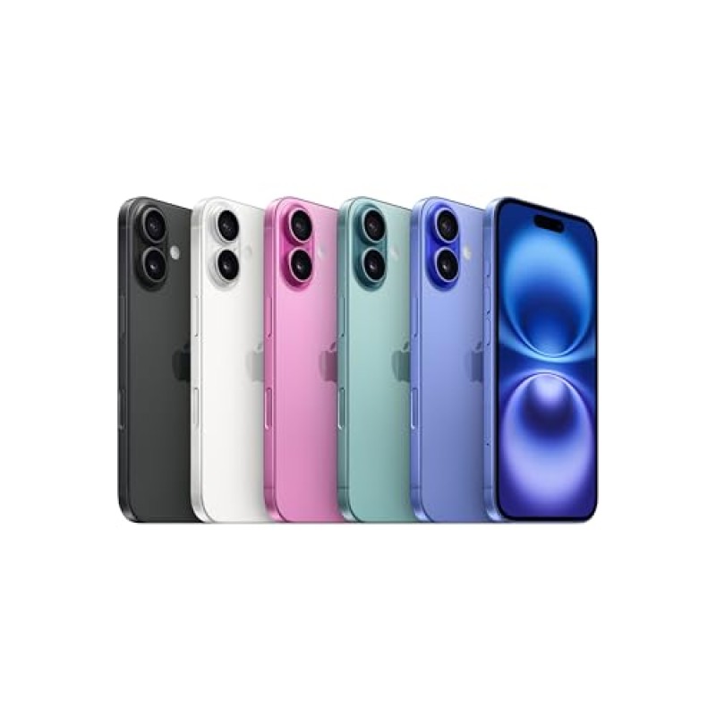 Apple iPhone 16 Plus 128 GB: Telefono 5G con Controllo fotocamera, chip A18 e tanta autonomia in più. Compatibile con AirPods; Nero - 128 GB Nero