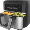 Cecotec Friggitrice ad Aria 9 Litri - Air Fryer Cecofry Dual 9000. 2850W, Dietetica e Digitale, Pannello Tattile, Divisibile in 2, Temperatura Doppia e Regolabile, 6 Modalità, Tecnologia PerfectCook