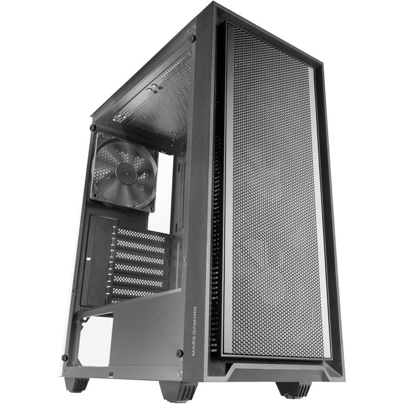 MARSGAMING MC-PMAX, Case Professionale ATX, 4x Ventole FDB 120mm, Pannello Frontale Mesh, Finestra Laterale Vetro Temperato, Semitorre PC Design Doppia Camera, Supporto Raffreddamento Liquido, Nero MARSGAMING MC-PMAX, Case Professionale ATX, 4x Ventole FDB 120mm, Pannello Frontale Mesh, Finestra Laterale Vetro Temperato, Semitorre PC Design Doppia Camera, Supporto Raffreddamento Liquido, Nero