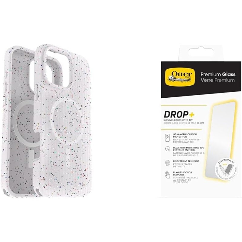 OtterBox Cover per iPhone 16 Pro Max Symmetry Series Core MagSafe, resistente a shock e cadute, ultra sottile, protettiva, Bianco con Protector de pantalla Premium - iPhone 16 Pro Max Bianco OtterBox Cover per iPhone 16 Pro Max Symmetry Series Core MagSafe, resistente a shock e cadute, ultra sottile, protettiva, Bianco con Protector de pantalla Premium - iPhone 16 Pro Max Bianco