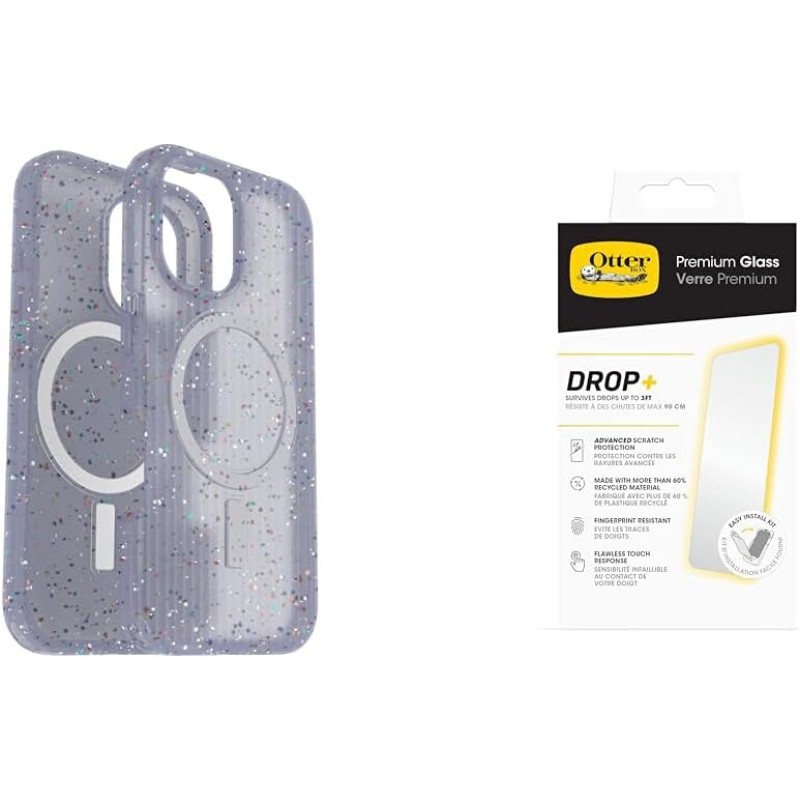 OtterBox Cover per iPhone 16 Symmetry Series Core MagSafe, resistente a shock e cadute, ultra sottile, protettiva, Blu con Protector de pantalla Premium - iPhone 16 Blu OtterBox Cover per iPhone 16 Symmetry Series Core MagSafe, resistente a shock e cadute, ultra sottile, protettiva, Blu con Protector de pantalla Premium - iPhone 16 Blu