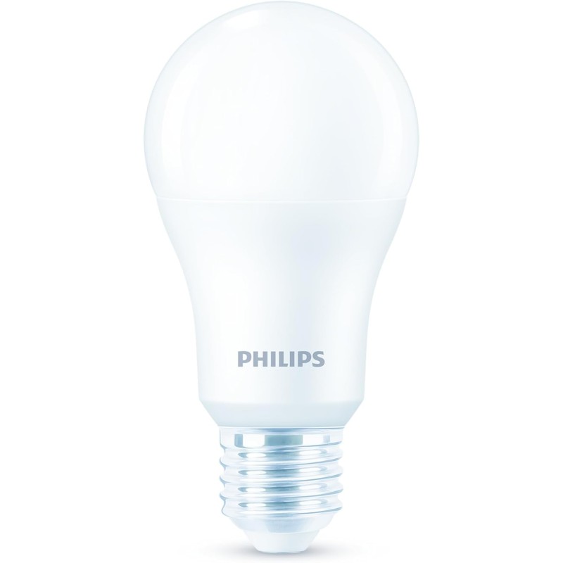 Philips LED Classic E27 confezione da 6 lampade (100 W), lampade LED opache con luce bianca calda, lampade a risparmio energetico con lunga durata