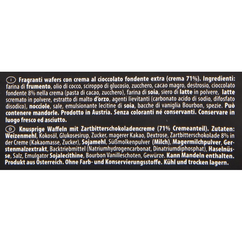 Loacker - Wafer Thins Fondente - Wafer Sottile e Fragrante con due Strati di Cialde Farcite con uno Strato di Crema al Cioccolato Fondente – Colazione - Merenda e Snack - 1 Confezione da 750g Loacker - Wafer Thins Fondente - Wafer Sottile e Fragrante con due Strati di Cialde Farcite con uno Strato di Crema al Cioccolato Fondente – Colazione - Merenda e Snack - 1 Confezione da 750g