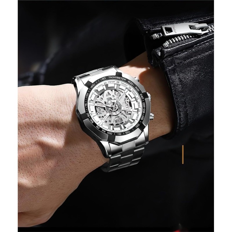 Basfur Orologio Analogico al Quarzo Uomo con Cinturino in Acciaio Inossidabile Bas-Mon-Ho-225-08 Basfur Orologio Analogico al Quarzo Uomo con Cinturino in Acciaio Inossidabile Bas-Mon-Ho-225-08