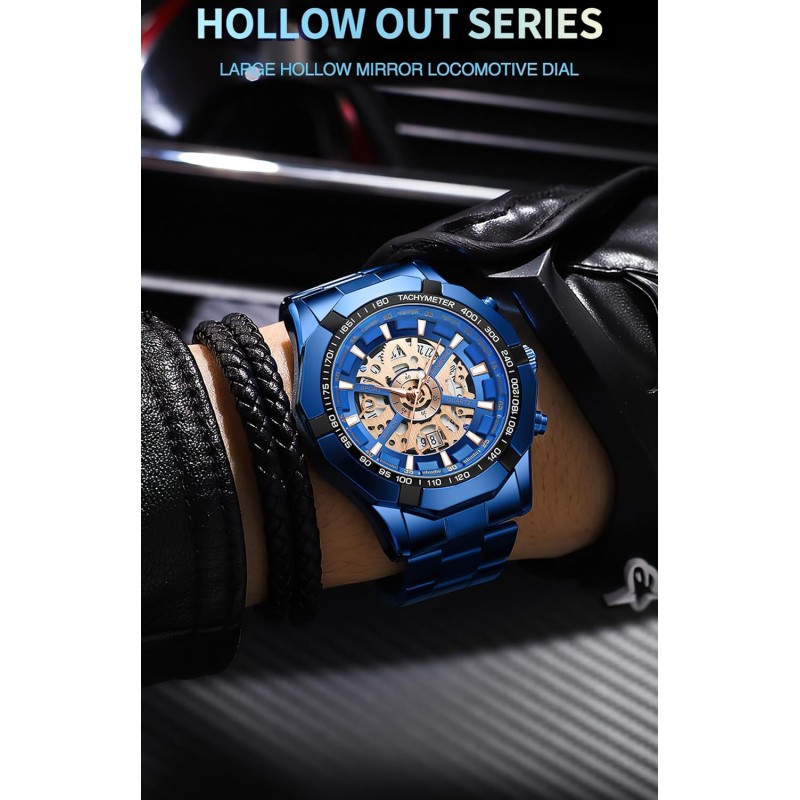 Basfur Orologio Analogico al Quarzo Uomo con Cinturino in Acciaio Inossidabile Bas-Mon-Ho-225-08 Basfur Orologio Analogico al Quarzo Uomo con Cinturino in Acciaio Inossidabile Bas-Mon-Ho-225-08