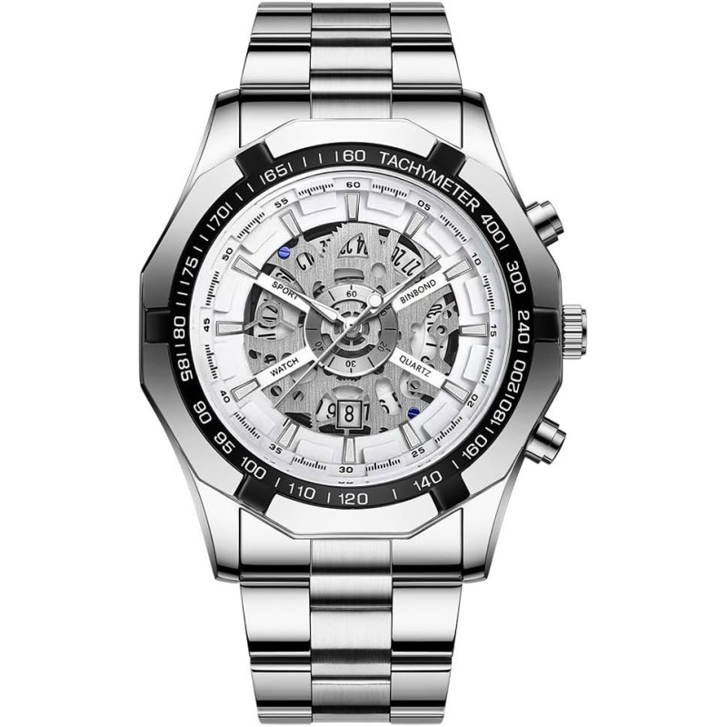 Basfur Orologio Analogico al Quarzo Uomo con Cinturino in Acciaio Inossidabile Bas-Mon-Ho-225-08 Basfur Orologio Analogico al Quarzo Uomo con Cinturino in Acciaio Inossidabile Bas-Mon-Ho-225-08