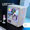 MARSGAMING MC-VAULT, Case Gaming ATX, 4x Ventole ARGB 120mm, Pannello Frontale Mesh con Design Verticale, Finestra Laterale Vetro Temperato, 3x Slot PCI Verticali, Semitorre PC Professionale, Bianco MARSGAMING MC-VAULT, Case Gaming ATX, 4x Ventole ARGB 120mm, Pannello Frontale Mesh con Design Verticale, Finestra Laterale Vetro Temperato, 3x Slot PCI Verticali, Semitorre PC Professionale, Bianco
