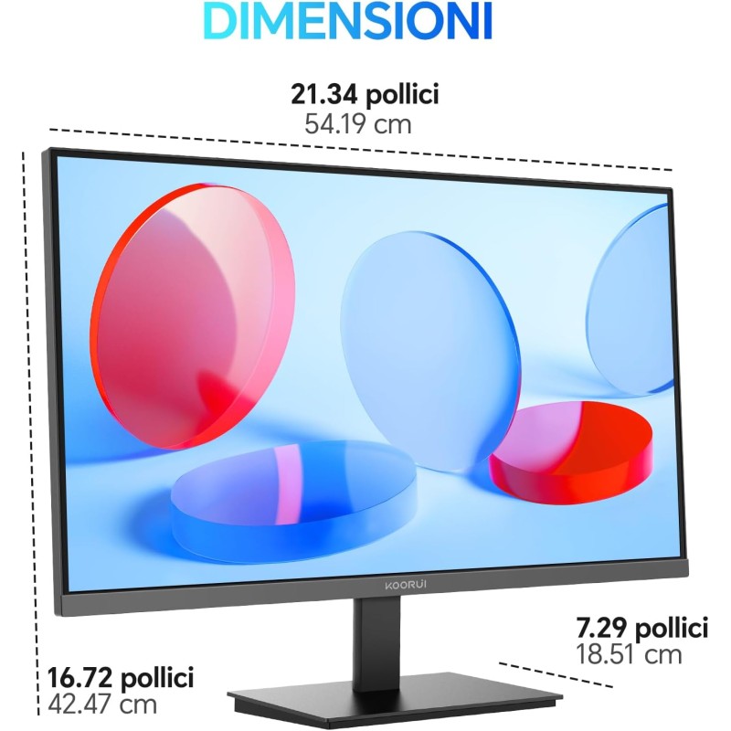 KOORUI E2412F Monitor PC 24 pollici, Full HD VA 100HZ, 5ms, 1920x1080, Schermo PC HDMI1.4 e VGA, VESA 100x100 mm, Adaptive Sync, Inclinazione Regolabile, Pannello ultra Sottile - 24 Pollici KOORUI E2412F Monitor PC 24 pollici, Full HD VA 100HZ, 5ms, 1920x1080, Schermo PC HDMI1.4 e VGA, VESA 100x100 mm, Adaptive Sync, Inclinazione Regolabile, Pannello ultra Sottile - 24 Pollici