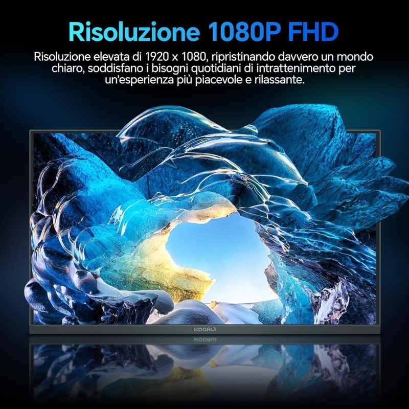 KOORUI E2412F Monitor PC 24 pollici, Full HD VA 100HZ, 5ms, 1920x1080, Schermo PC HDMI1.4 e VGA, VESA 100x100 mm, Adaptive Sync, Inclinazione Regolabile, Pannello ultra Sottile - 24 Pollici KOORUI E2412F Monitor PC 24 pollici, Full HD VA 100HZ, 5ms, 1920x1080, Schermo PC HDMI1.4 e VGA, VESA 100x100 mm, Adaptive Sync, Inclinazione Regolabile, Pannello ultra Sottile - 24 Pollici
