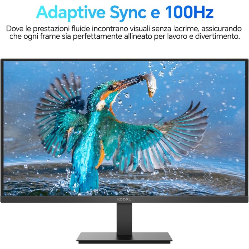 KOORUI E2212F Monitor PC 21.45 pollici, Full HD VA 100HZ, 5ms, 1920x1080, Schermo PC HDMI1.4 e VGA, VESA 100x100 mm, Inclinazione Regolabile, Pannello ultra Sottile - 21.45 Pollici KOORUI E2212F Monitor PC 21.45 pollici, Full HD VA 100HZ, 5ms, 1920x1080, Schermo PC HDMI1.4 e VGA, VESA 100x100 mm, Inclinazione Regolabile, Pannello ultra Sottile - 21.45 Pollici