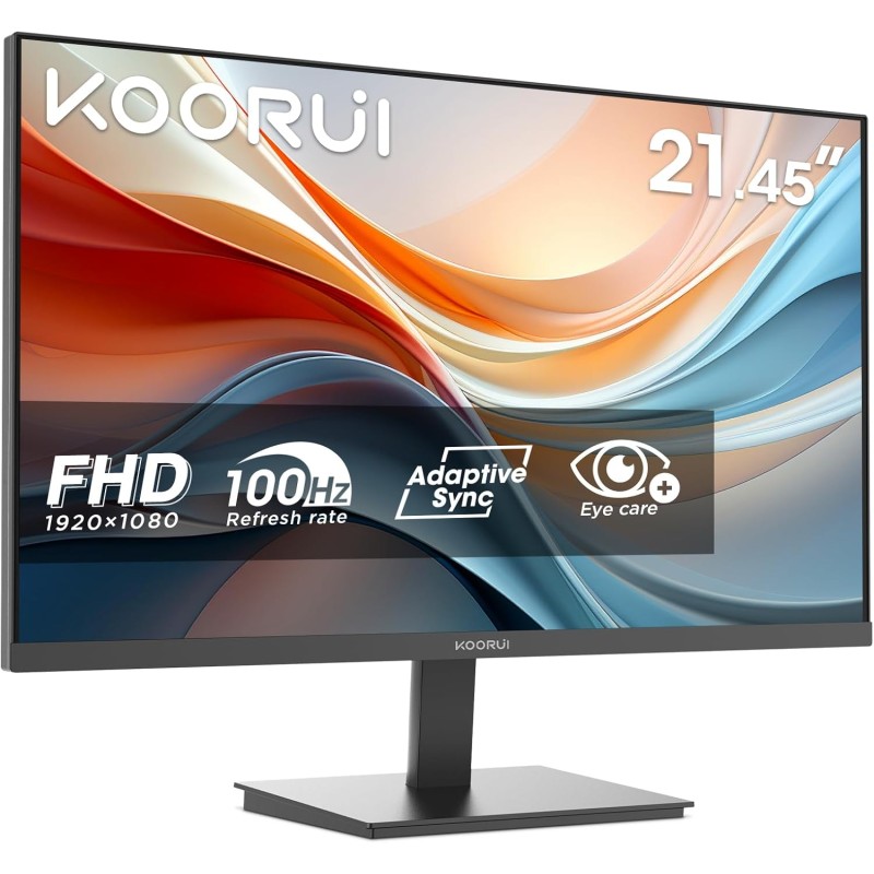 KOORUI E2212F Monitor PC 21.45 pollici, Full HD VA 100HZ, 5ms, 1920x1080, Schermo PC HDMI1.4 e VGA, VESA 100x100 mm, Inclinazione Regolabile, Pannello ultra Sottile - 21.45 Pollici KOORUI E2212F Monitor PC 21.45 pollici, Full HD VA 100HZ, 5ms, 1920x1080, Schermo PC HDMI1.4 e VGA, VESA 100x100 mm, Inclinazione Regolabile, Pannello ultra Sottile - 21.45 Pollici