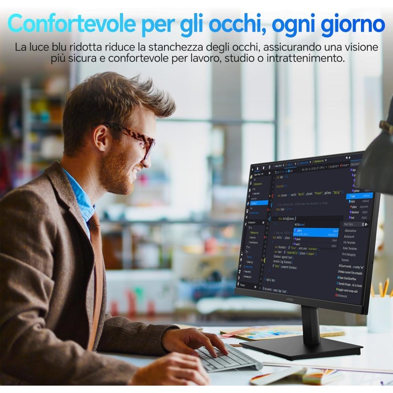 KOORUI E2212F Monitor PC 21.45 pollici, Full HD VA 100HZ, 5ms, 1920x1080, Schermo PC HDMI1.4 e VGA, VESA 100x100 mm, Inclinazione Regolabile, Pannello ultra Sottile - 21.45 Pollici KOORUI E2212F Monitor PC 21.45 pollici, Full HD VA 100HZ, 5ms, 1920x1080, Schermo PC HDMI1.4 e VGA, VESA 100x100 mm, Inclinazione Regolabile, Pannello ultra Sottile - 21.45 Pollici