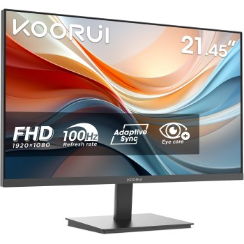 KOORUI E2212F Monitor PC 21.45 pollici, Full HD VA 100HZ, 5ms, 1920x1080, Schermo PC HDMI1.4 e VGA, VESA 100x100 mm, Inclinazione Regolabile, Pannello ultra Sottile - 21.45 Pollici