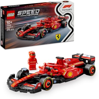 LEGO Speed Champions Ferrari F1 SF-24 Racing Car Collectible Toy with Formula 1 Driver Minifigures - Model for Children from 10 Years or for Adults Car Sports Fans 77242 LEGO Speed Champions Ferrari F1 SF-24 Racing Car Collectible Toy with Formula 1 Driver Minifigures - Model for Children from 10 Years or for Adults Car Sports Fans 77242