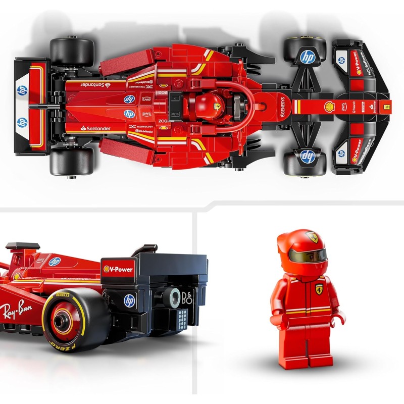 LEGO Speed Champions Ferrari F1 SF-24 Racing Car Collectible Toy with Formula 1 Driver Minifigures - Model for Children from 10 Years or for Adults Car Sports Fans 77242 LEGO Speed Champions Ferrari F1 SF-24 Racing Car Collectible Toy with Formula 1 Driver Minifigures - Model for Children from 10 Years or for Adults Car Sports Fans 77242