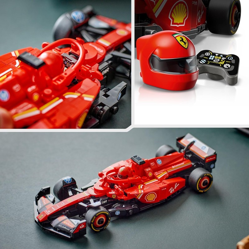 LEGO Speed Champions Ferrari F1 SF-24 Racing Car Collectible Toy with Formula 1 Driver Minifigures - Model for Children from 10 Years or for Adults Car Sports Fans 77242 LEGO Speed Champions Ferrari F1 SF-24 Racing Car Collectible Toy with Formula 1 Driver Minifigures - Model for Children from 10 Years or for Adults Car Sports Fans 77242