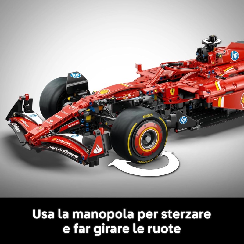 LEGO Technic 42207 F1 Ferrari SF-24 1:8 Scale Formula 1 Collectible Car Model with V6 Engine, Gearbox, Steering and DRS, Gift Idea for Adults, Men and Women Motorsport Fan LEGO Technic 42207 F1 Ferrari SF-24 1:8 Scale Formula 1 Collectible Car Model with V6 Engine, Gearbox, Steering and DRS, Gift Idea for Adults, Men and Women Motorsport Fan