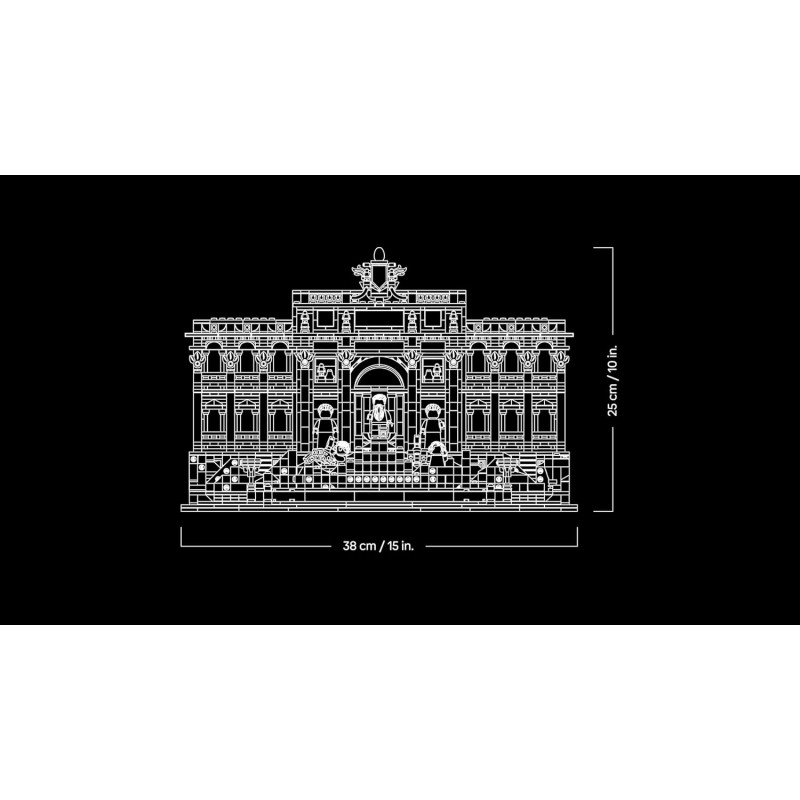 LEGO Architecture Fontana di Trevi - Model Kit of Baroque Monuments with Facade of Palazzo Poli and Sculptures - DIY for Adults Collectible - Gift for Men or Women Lovers of History - 21062