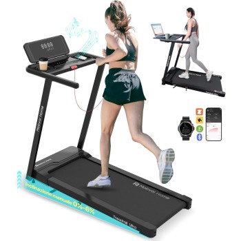 Mobvoi Home Treadmill Ultra, Pro, Tapis Roulant Elettrico Compatibile con Smartwatch, Percorsi di Allenamento Virtuali, 12km/h 120kg