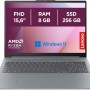 Lenovo IdeaPad Slim 3 Notebook 15,6” FHD (1920x1080), AMD Ryzen 3 7320U, RAM 8GB, 256GB SSD M.2, Grafica Integrata AMD Radeon 610M, WiFi 6, Windows 11 - Arctic Grey - RAM 8GB | 256GB SSD | Grey