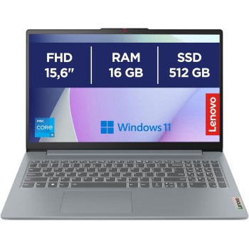 Lenovo IdeaPad Slim 3 Notebook 15,6” FHD (1920x1080), Intel Core i5-13420H, RAM 16GB, 512GB SSD M.2, Grafica Integrata Intel UHD Graphics, WiFi 6, Windows 11 - Arctic Grey - 16GB | 512GB