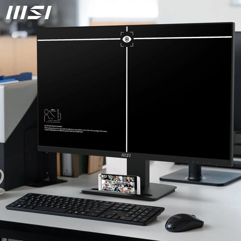 MSI PRO MP273U Monitor da ufficio da 27" UHD IPS 3840 x 2160, PIP/PBP, Ampia gamma di colori, Schermo Eye-Friendly, Altoparlanti integrati, Regolabile in inclinazione - HDMI 2.0b, DP (1.4a), Nero - 27" Nero MSI PRO MP273U Monitor da ufficio da 27" UHD IPS 3840 x 2160, PIP/PBP, Ampia gamma di colori, Schermo Eye-Friendly, Altoparlanti integrati, Regolabile in inclinazione - HDMI 2.0b, DP (1.4a), Nero - 27" Nero