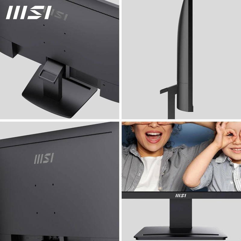 MSI PRO MP273U Monitor da ufficio da 27" UHD IPS 3840 x 2160, PIP/PBP, Ampia gamma di colori, Schermo Eye-Friendly, Altoparlanti integrati, Regolabile in inclinazione - HDMI 2.0b, DP (1.4a), Nero - 27" Nero MSI PRO MP273U Monitor da ufficio da 27" UHD IPS 3840 x 2160, PIP/PBP, Ampia gamma di colori, Schermo Eye-Friendly, Altoparlanti integrati, Regolabile in inclinazione - HDMI 2.0b, DP (1.4a), Nero - 27" Nero